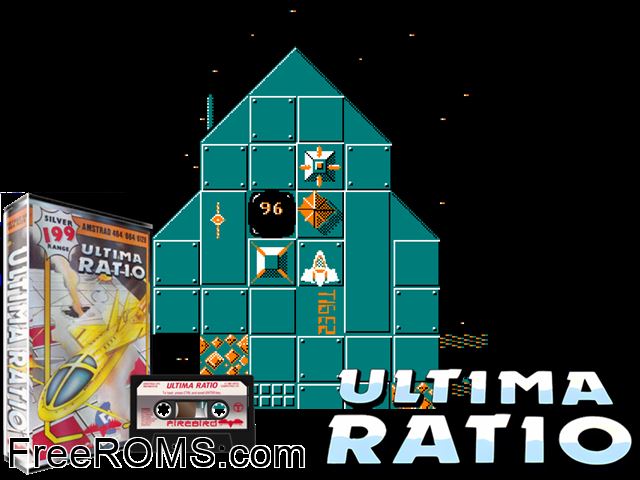 Ultima Ratio (UK) (1987) [a1] Amstrad CPC game showing 3D box cover and gameplay screenshot